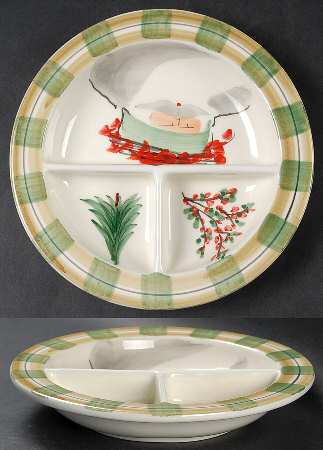 Old St Nick (3 Part) Divided Plate