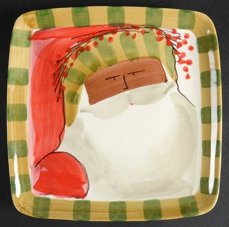 Old St Nick Square Salad Plate