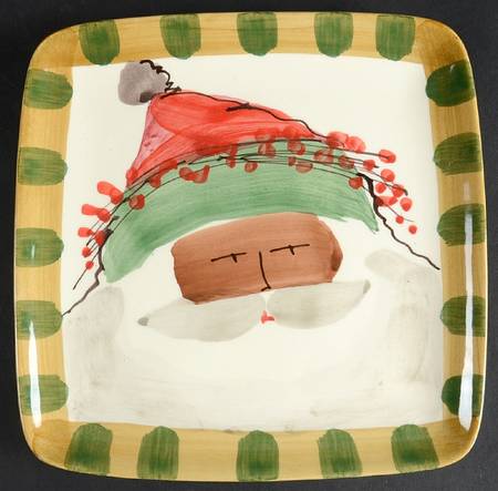Old St Nick Square Salad Plate