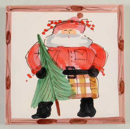 Old St Nick Square Trivet