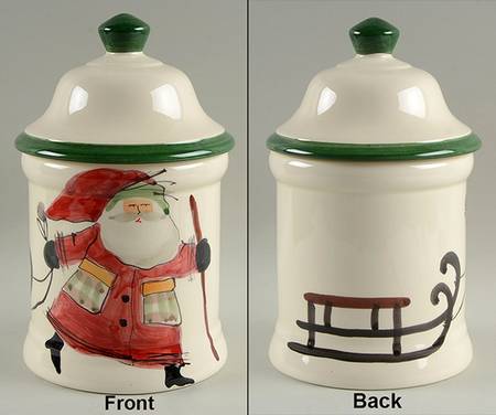 Old St Nick Large Canister & Lid