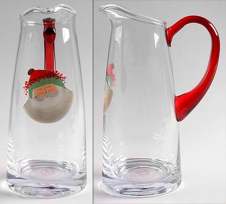 Old St Nick 34 Oz Glassware Pitcher