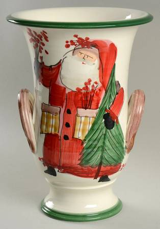 Old St Nick 12" Vase
