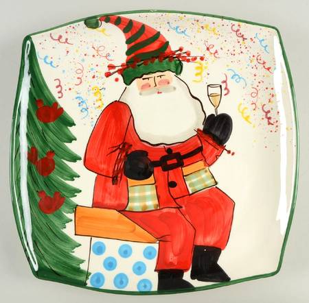 Old St Nick 12" Square Serving Platter