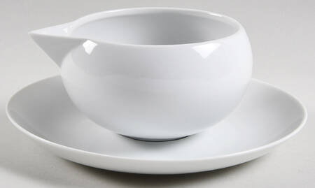 Domo White Gravy Boat & Underplate