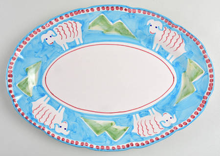 Campagna Sheep (Pecora) 16" Oval Serving Platter