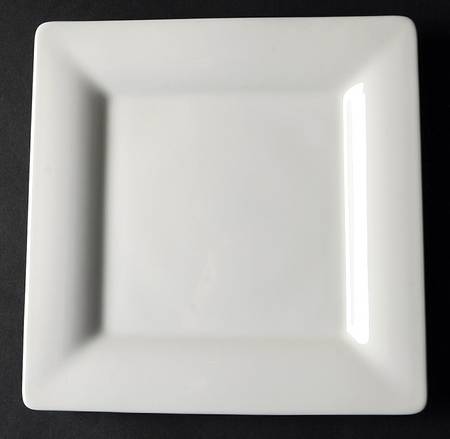 Wonderful World White Square Salad Plate