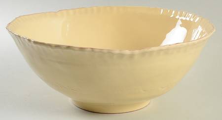 Bellezza Buttercream 12" Round Vegetable Bowl