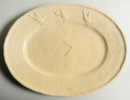 Bellezza Buttercream 17" Oval Serving Platter