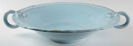 Bellezza Sky Blue 15" Round Handled Bowl
