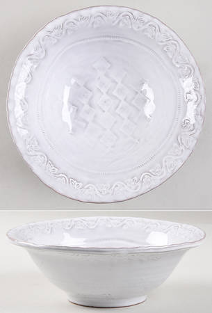 Bellezza White Coupe Cereal Bowl by Vietri (Italy)