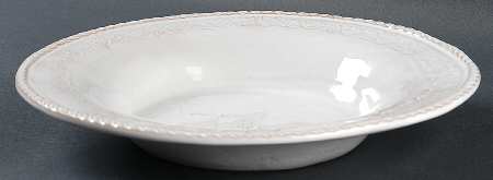 Bellezza White 9" Soup/Pasta Bowl by Vietri (Italy)
