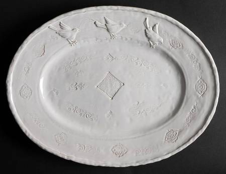 Bellezza White 17" Oval Serving Platter