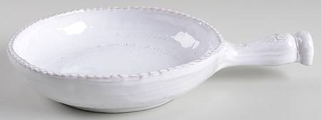Bellezza White 7" Round Handled Baker