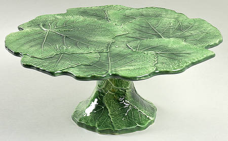 Foglia Fresca 11" Diameter Pedestal Cake Stand