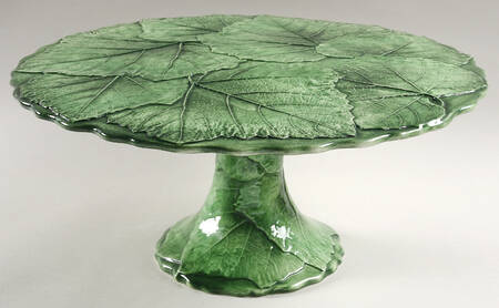 Foglia Fresca 13" Diameter Pedestal Cake Stand