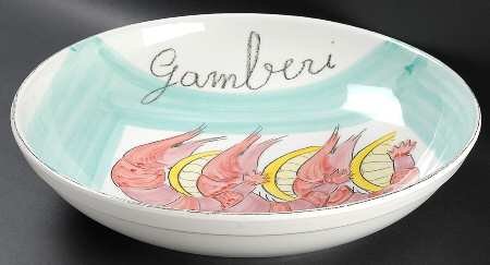 Capri Fish 15" Round Serving Bowl