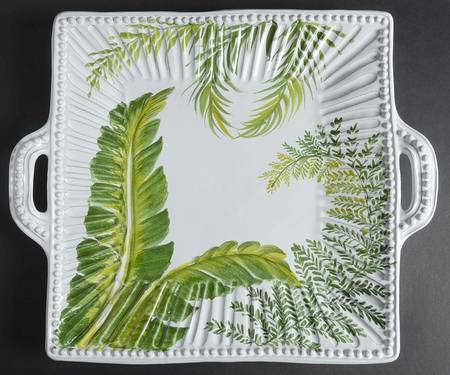 Painted Palms 16" Square Serving Platter