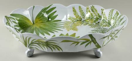 Painted Palms Footed Centerpiece