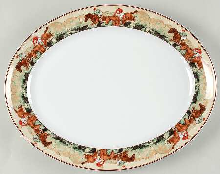 Steeplechase 14" Oval Serving Platter