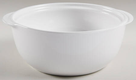 Vivo White 2 Qt Round Covered Casserole No Lid