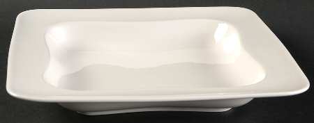 Vivo White Square Soup Bowl