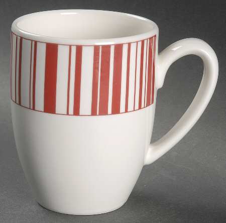 Red and White Stripe Mug