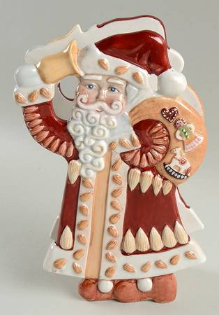 Ginger Fancy Santa Candleholder
