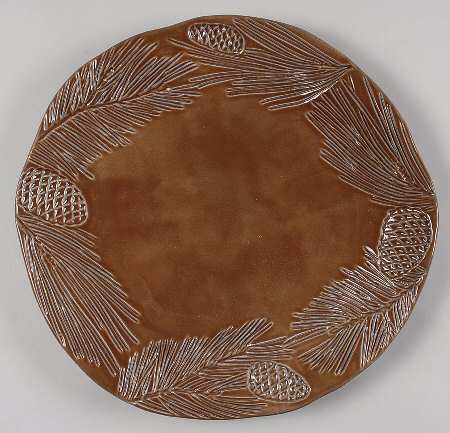 Pineta Acorn Brown Dinner Plate