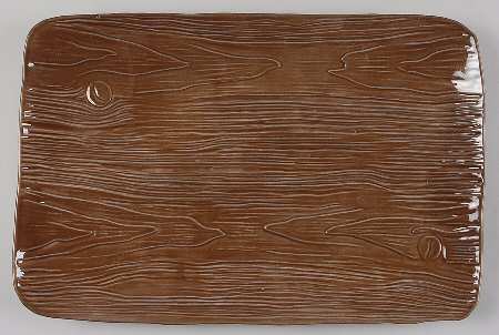 Pineta Acorn Brown 16" Rectangular Serving Platter