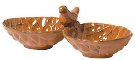 Pineta Fox Red 2 Part Figural Server