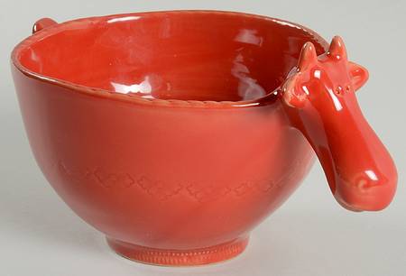 Bellezza Tomato Red 6" Round Serving Bowl