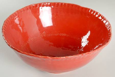 Bellezza Tomato Red 11" Round Serving Bowl