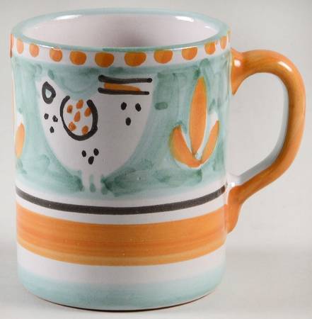Campagna Chicken (Green, Orange Dots) Mug