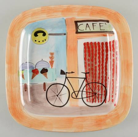 City Scenes 15" Square Serving Platter