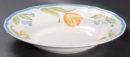 Flower Dream Tulip Large Rim Soup Bowl