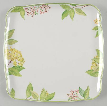 Green Garland 12" Square Serving Platter
