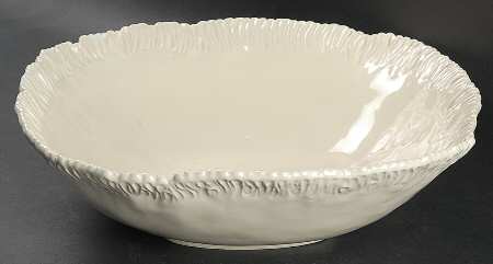 Latteria Vanilla 13" Large Square Salad Serving Bowl
