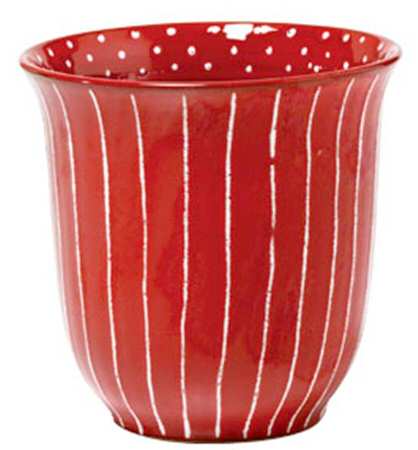 Rosso Vecchio Dot 7" Cachepot