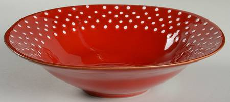 Rosso Vecchio Dot 10" Round Serving Bowl