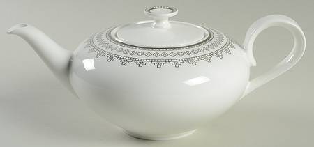 White Lace Teapot & Lid