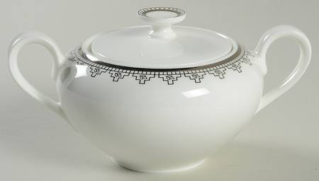 White Lace Sugar Bowl & Lid