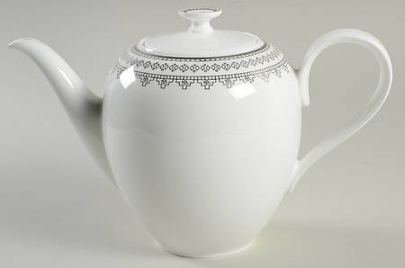 White Lace Coffee Pot & Lid