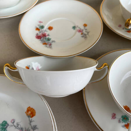 VIG170 Flat Cream Soup Bowl & Saucer Set