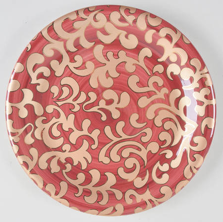 Burgundy Scroll Salad Plate
