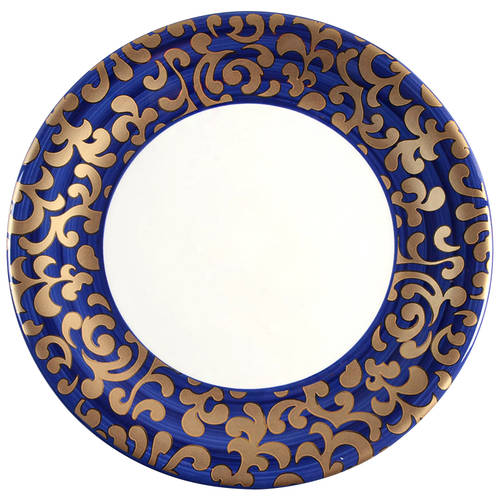 Burgundy Scroll Dinner Plate