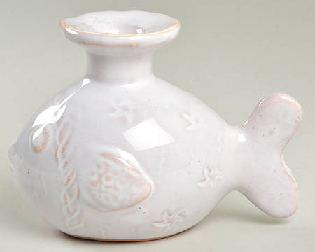 Bellezza Fish White Small Candlestick