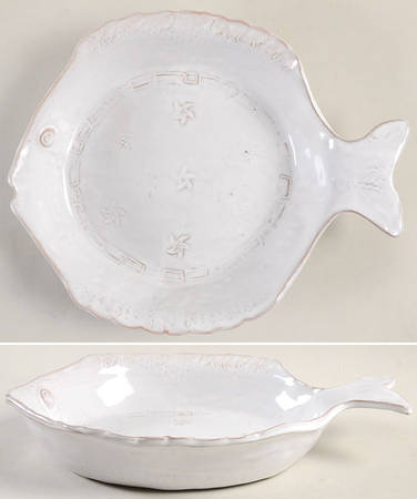 Bellezza Fish White 10" Round Baker