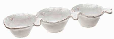 Bellezza Fish White 3 Section Server