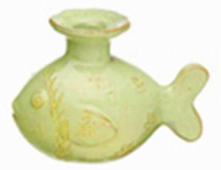 Bellezza Fish Celadon Small Candlestick